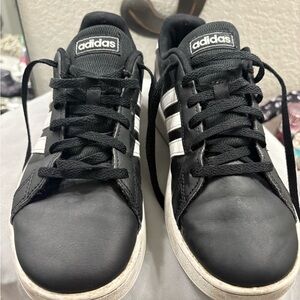 Adidas Men's Black and White Sneakers
